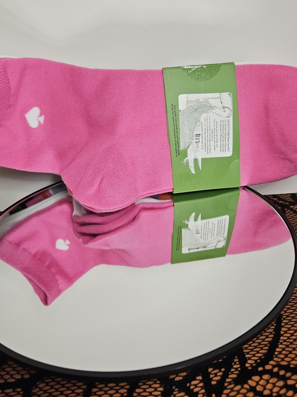 NWT 3 Pair Kate Spade Women’s Shortie Crew Socks Sz 4-10 - Picture 2 of 6